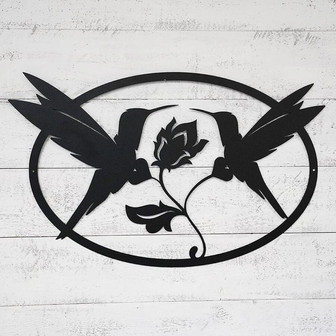 Humming Birds Metal Wall Art, Housewarming Gift - Thegiftio UK