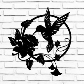 Hummingbird Metal Sign, Custom Hummingbird Family Name Sign, Personalized Metal Sign, Hummingbird Monogram - Thegiftio UK