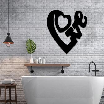 Love Sign \/ Love Metal Word \/ Inspirational Wall Art \/ Metal Cursive Word Sign \/ Cursive Word Wall Art \/ Farmhouse Decor - Thegiftio UK