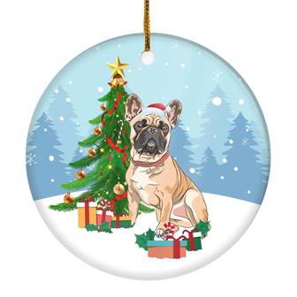 Merry Christmas Tree French Bulldog Christmas and Dogs Gift for Dog Lovers Christmas Tree Ornament - Thegiftio UK