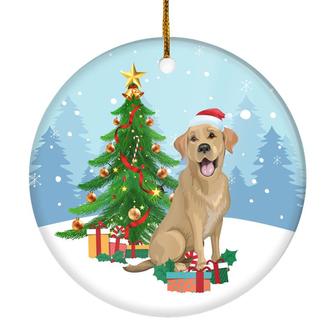 Merry Christmas Tree Labrador Christmas and Dogs Gift for Dog Lovers Christmas Tree Ornament - Thegiftio UK