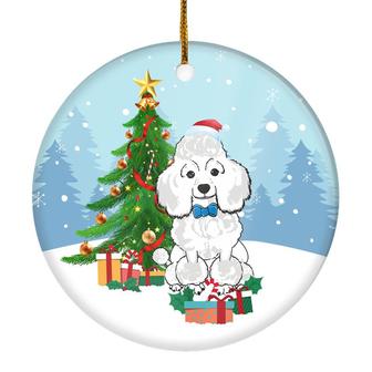 Merry Christmas Tree Poodle Christmas and Dogs Gift for Dog Lovers Christmas Tree Ornament - Thegiftio UK