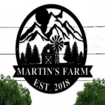 Metal Farm Barn Sign Metal Sign For Farm Personalized Farm Sign - Thegiftio UK