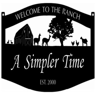 Metal Farm Sign barn Alpaca Goat Sign Customized With Your Name Metal Wall Art Metal House Sign - Thegiftio UK