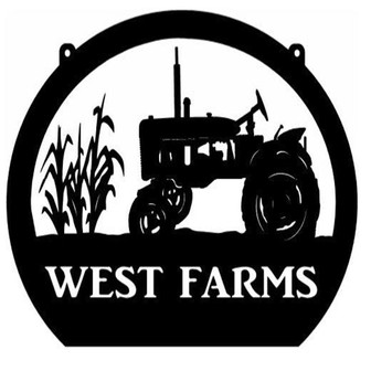 Metal Farm Signtractor Corn Stalks Sign Metal Wall Art Metal House Sign - Thegiftio UK