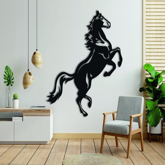 Metal Horse Decor, Farmhouse Wall Art, Metal Horse Wall Art, Outdoor Wall Art, Indoor Wall Art, Livingroom Decor, Metal Horse Sign - Thegiftio UK