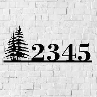 Metal House Number Sign, Metal Address Number Sign - Thegiftio UK