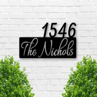 Metal House Numbers, Housewarming Gifts, Custom Street Address Sign - Thegiftio UK