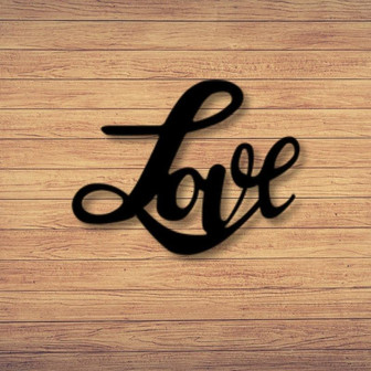 Metal Love Sign Metal Sign Wedding Gift Farmhouse Decor Outdoor Love Sign Outdoor Decor Metal Sign Home Decor Love Newlywed Gift - Thegiftio UK