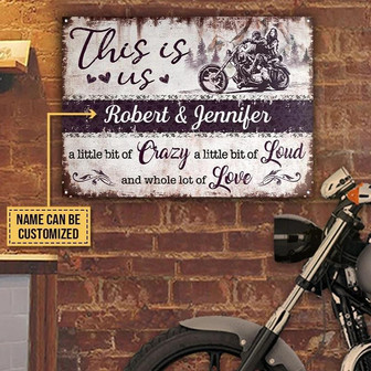 Metal Sign- Motorcycling Lot Of Love White Rectangle Metal Sign Custom Name - Thegiftio UK