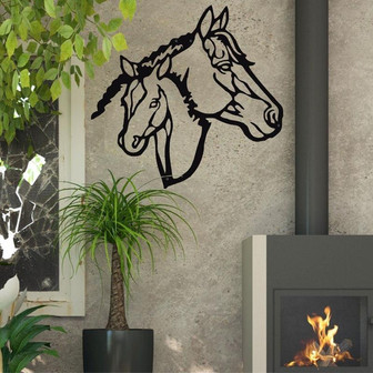 Metal Wall Art Metal Horse Head Art Farmhouse Decor Horse Head Sign Metal Wall Decoration Indoor Outdoor Decor Home Decor - Thegiftio UK