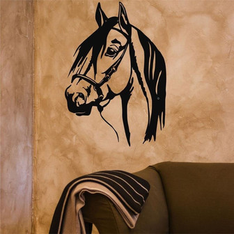 Metal Wall Art Metal Horse Head Art Horse Head Sign Metal Wall Décor Indoor Outdoor Decor Farmhouse Decoration - Thegiftio UK