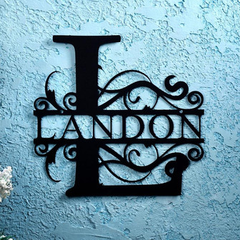 Metal Wall Artfamily Name Signrustic Home Decorfarmhouse Decoranniversary Giftlast Name Signsplit Monogram Signname Metal Sign - Thegiftio UK
