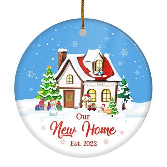 Our New Home Ornament Est 2022 Christmas Housewarming Gift First Time House Homeowner 1st Holiday New Property Christmas Tree Ornament - Thegiftio UK