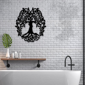 Organic Tree Of Life Wall Art Farm House Rustic Home Decor Custom Metal Art Tree Of Life Wall Art Unique Gift Ideas - Thegiftio UK