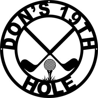 Personalized 19th Hole Custom Golf Metal Sign - Funny Man Cave Sign for Golfers - Thegiftio UK