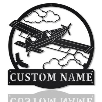 Personalized Agricultural Airplane Metal Sign Art | Custom Airplane Metal Sign | Aircraft Mechanic Gifts | Job Gift | Birthday Gift - Thegiftio UK