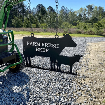 Personalized Angus Cow Farm Sign Cut Metal Sign Metal Wall Art Metal House Sign - Thegiftio UK