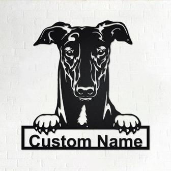 Personalized Australian Hound Dog Cut Metal Sign, Dog Lover Metal Wall Art, Laser Cut Metal Signs Australian Hound - Thegiftio UK