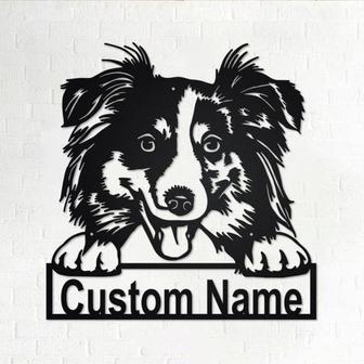 Personalized Australian Shepherd Dog Cut Metal Sign, Dog Lover Metal Wall Art, Laser Cut Metal Signs - Thegiftio UK