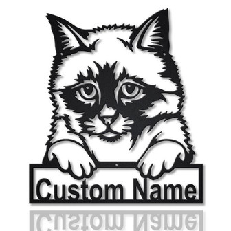 Personalized Birman Cat Metal Sign Art, Custom Birman Cat Metal Sign - Thegiftio UK