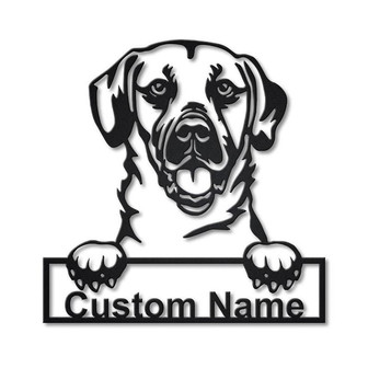Personalized Black Mouth Cur Dog Metal Sign Art | Custom Black Mouth Cur Dog Metal Sign | Father's Day Gift | Pets Gift | Birthday Gift - Thegiftio UK
