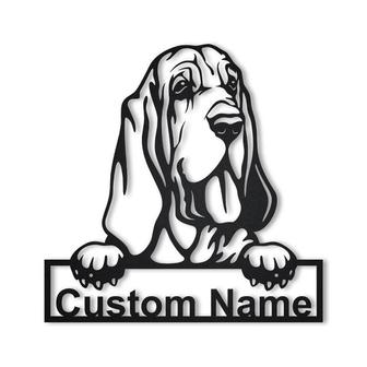 Personalized Bloodhound Dog Metal Sign Art | Custom Bloodhound Dog Metal Sign | Bloodhound Dog Dog Gifts Funny | Dog Gift | Animal Custom - Thegiftio UK