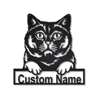 Personalized British Shorthair Cat Metal Sign Art, Custom British Shorthair Cat Metal Sign - Thegiftio