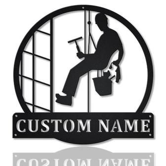 Personalized Building Cleaner Monogram Metal Sign Art , Custom Building Cleaner Metal Sign, Cleaner Lover Sign Decoration For Living Room - Thegiftio UK