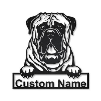 Personalized Bullmastiff Dog Metal Sign Art | Custom Bullmastiff Dog Metal Sign | Bullmastiff Dog Gifts Funny | Dog Gift | Animal Custom - Thegiftio UK