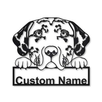 Personalized Catahoula Leopard Dog Metal Sign Art | Custom Catahoula Leopard Dog Metal Sign | Dog Gift | Birthday Gift | Animal Funny - Thegiftio UK