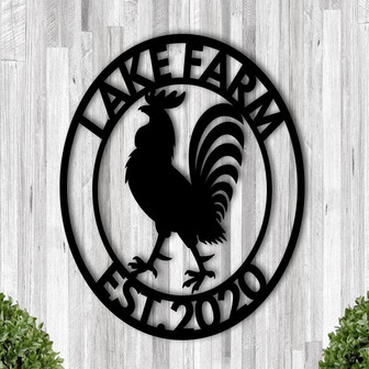Personalized Chicken Farm Metal Sign Custom Metal Chicken Coop Signs Metal Hen House Sign Names Family Name Metal Sign For Farm House - Thegiftio UK