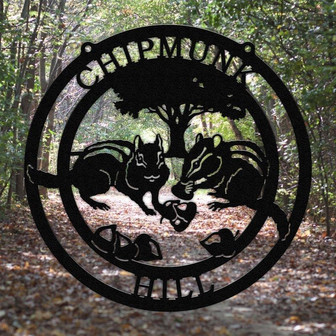 Personalized Chipmunk Sign Last Name Established Sign Woodland Creature Sign Rustic Farmhouse Decor Chipmunk Sign Christmas Gift - Thegiftio