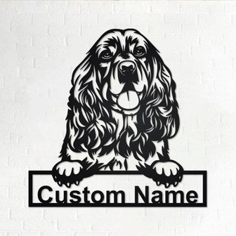 Personalized Cocker Spaniel Cut Metal Sign Dog Lover Metal Wall Art, Laser Cut Metal Signs Cocker Spaniel Dog - Thegiftio UK