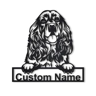 Personalized Cocker Spaniel Dog Metal Sign Art | Custom Cocker Spaniel Dog Metal Sign | Dog Gift | Birthday Gift | Animal Funny - Thegiftio UK