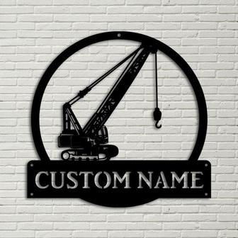 Personalized Crane Operators Monogram Metal Sign, Custom Crane Operators Metal Sign, Birthday Gift, Crane Operator Gift - Thegiftio UK