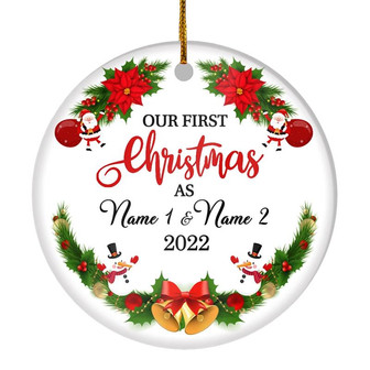 Personalized Custom Our First Christmas Merry Christmas Gift For New Home Customized Christmas Tree Ornament - Thegiftio UK