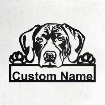 Personalized Custom German Shorthaired Pointer Metal Sign for Dog Lover Custom Name Metal Wall Art - Thegiftio UK