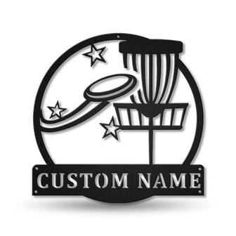Personalized Disc Golf Sport Monogram Metal Sign | Custom Disc Golf Metal Sign | Birthday Gift | Disc Golf Gift - Thegiftio UK