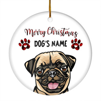 Personalized Dog Ornament For Christmas Dog Mom Dad Gifts Breed For Dog Owners Dog Memorial Customized Christmas Tree Ornament - Thegiftio UK