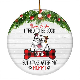Personalized Dog Ornaments Dog Dad Mom Lover Customized Christmas Tree Ornament - Thegiftio UK