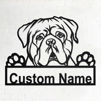 Personalized Dogue De Bordeaux Metal Sign | Dog Metal Wall Art | Dog Metal Wall Decor | Custom Dogue De Bordeaux Dog | Custom Dog |Dog Lover - Thegiftio UK
