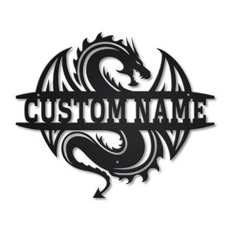 Personalized Dragon Metal Sign Art | Custom Dragon Metal Sign | Dragon Gifts Funny | Hobbie Gift | Animal Custom - Thegiftio UK