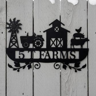 Personalized Farm Metal Sign, Personalized Farmhouse Sign, Custom Farmhouse Decor, Metal Farm Sign Farm House Decor - Thegiftio UK
