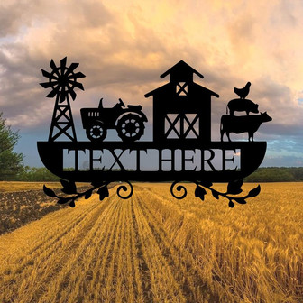 Personalized Farmer Metal Wall Sign Metal Farm Sign Farm Name Sign Farmhouse Decor Outdoor Decor Tractor Sign Farmer Gifthousewarming - Thegiftio UK