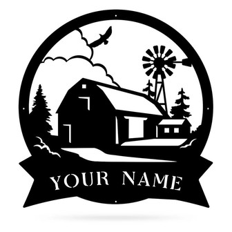 Personalized Farmhouse Cut Metal Sign - Thegiftio UK
