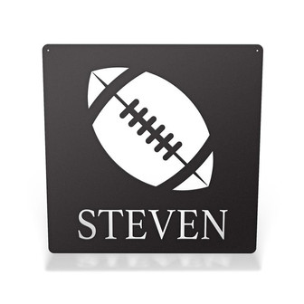 Personalized Football Metal Sign, Gift For Football Lover - Thegiftio