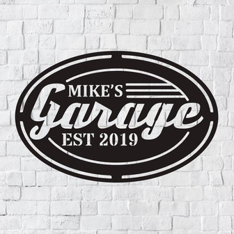 Personalized Garage Sign,Garage Metal Art, Garage Home Decor - Thegiftio UK