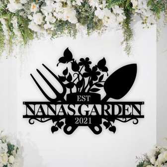 Personalized Garden Metal Art, Garden Sign, Outdoor Home Decor, Garden Sign, Personalized Garden Sign, Garden, Metal Sign For Garden - Thegiftio UK
