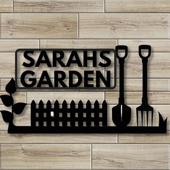 Personalized Garden Sign | Custom Garden Sign | Name Garden Signs | Garden Tools Sign | Outdoor Sign - Thegiftio UK